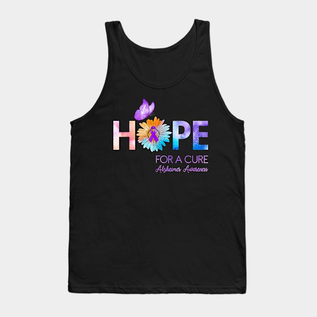 Hope For A Cure Alzheimer Awareness Gift Tank Top by thuylinh8